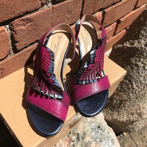 Unity In Diversity Leather Hippolyta Strappy Sandals Size 8.5/40